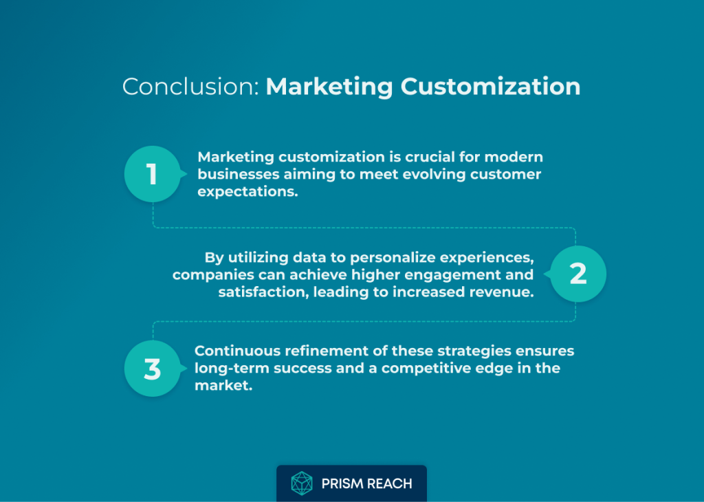 Conclusion for Marketing Customization: Strategies for Personalized Success