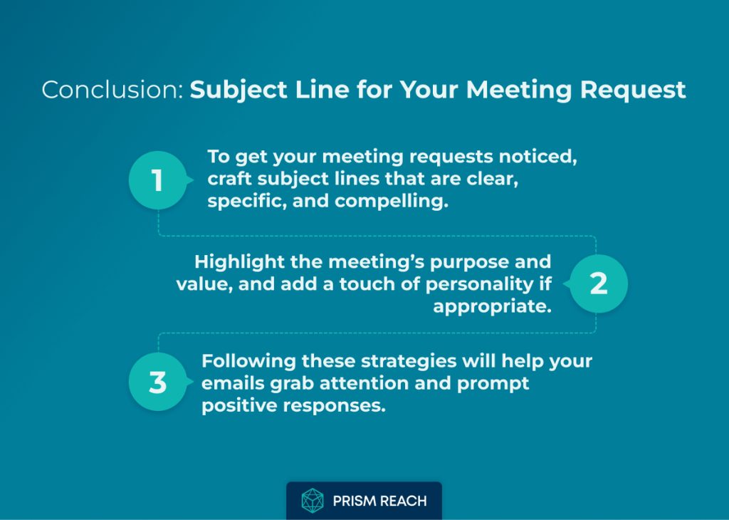 Conclusion for Crafting the Perfect Subject Line for Your Meeting Request