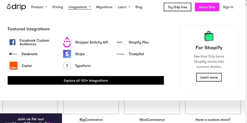 Drip E-commerce Integration