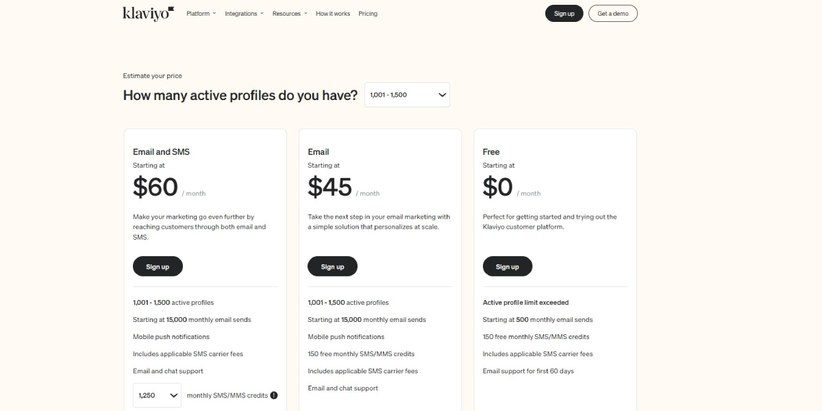 Pricing and Scalability-Klaviyo