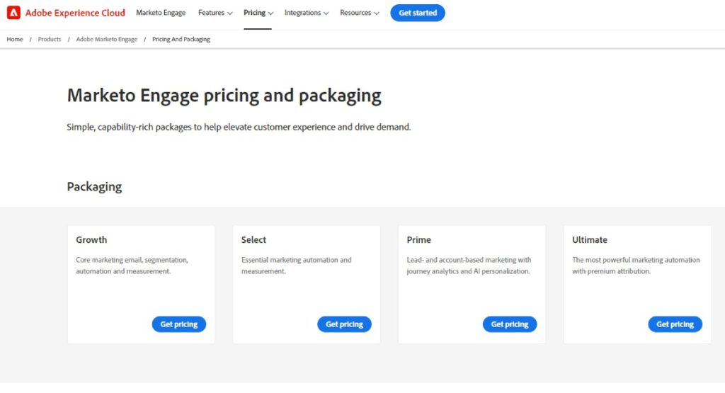 Pricing Models Marketo Engage