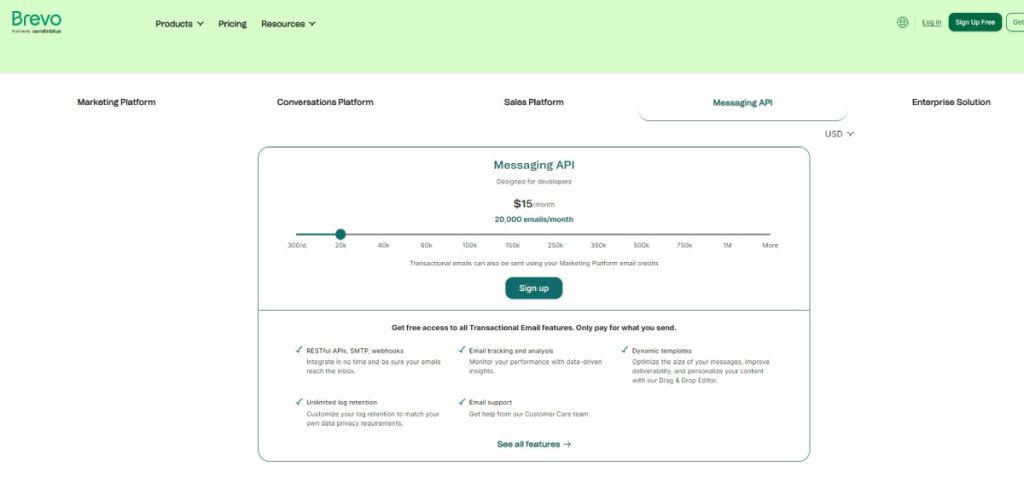 Pricing and Scalability-Msg. API Brevo