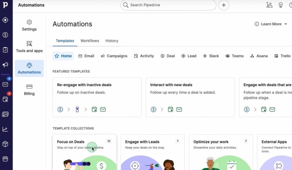 Automation Capabilities Pipedrive