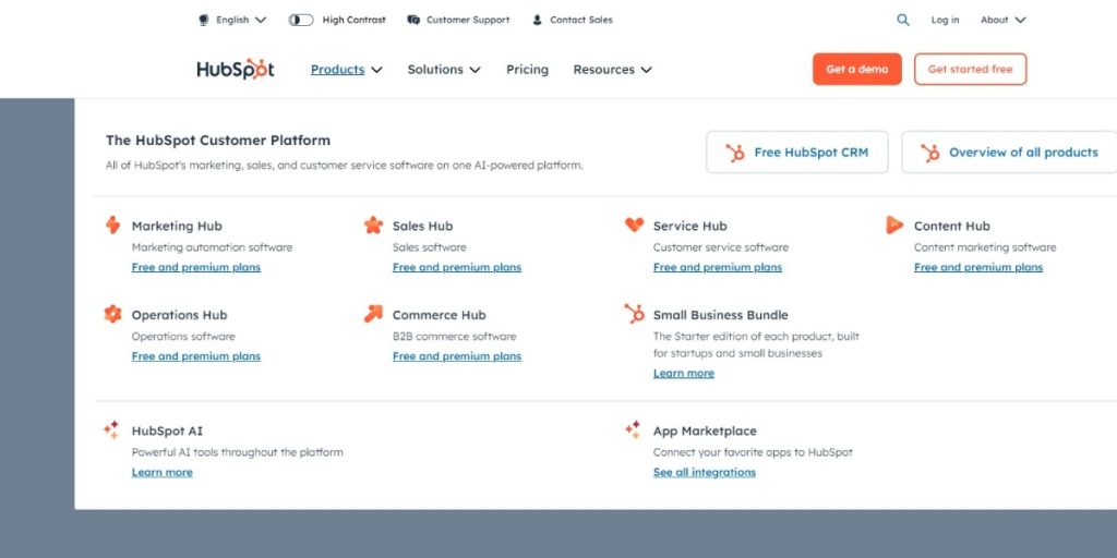 User Interface HubSpot