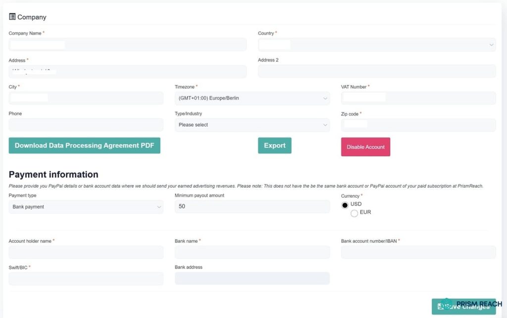 Consent management strategy for outlining how user data will be collected, used, and stored