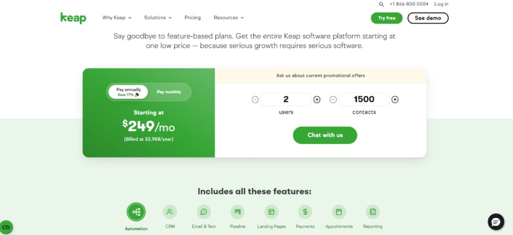 Pricing Structures and Accessibility Infusionsoft Keap